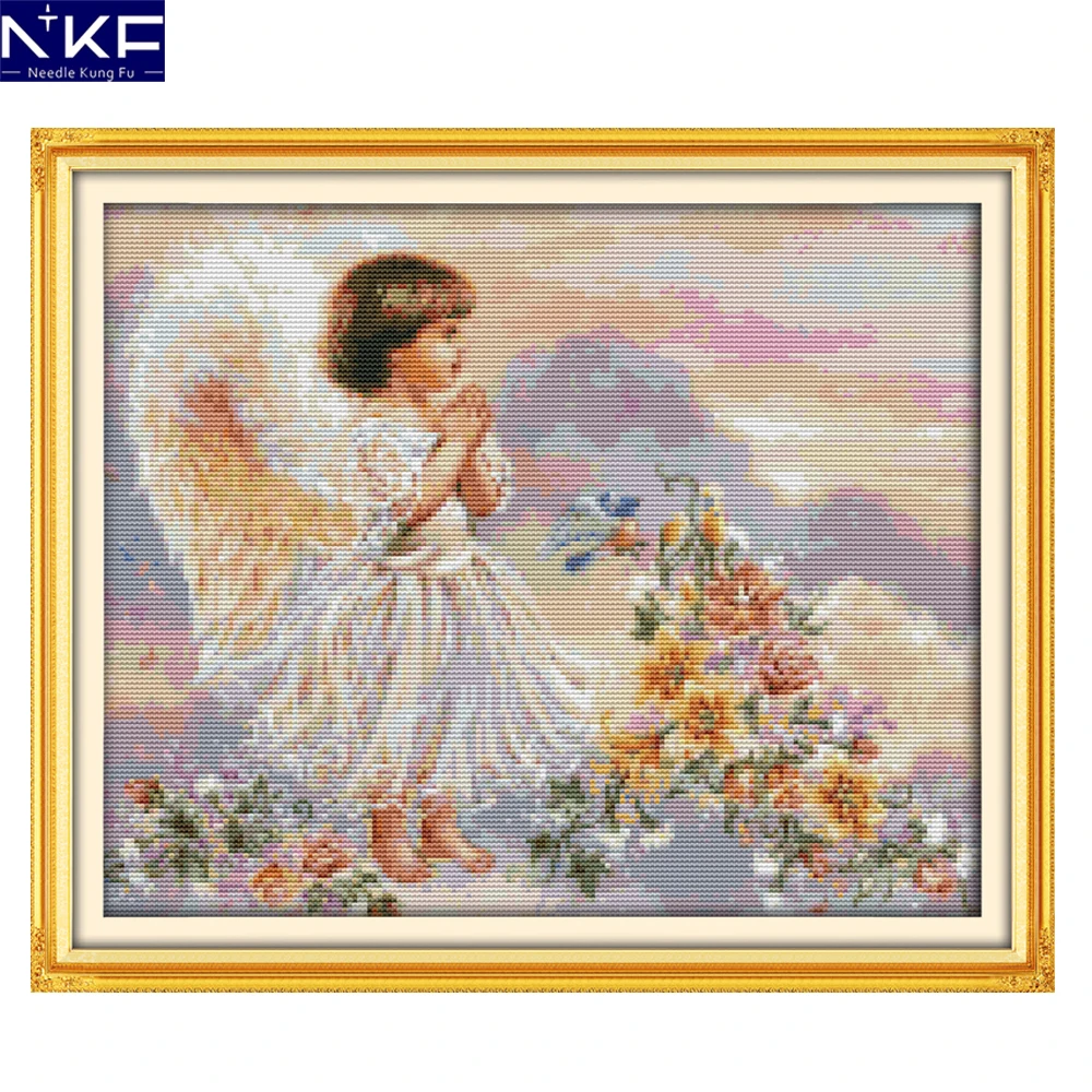 GG The Pray Angel Cross Stitching DIY Needlework Cross Stitch Kits for Embroidery Home Decoration Cross-stitch Set Embroidery
GG The Pray Angel Cross Stitching DIY Needlework Cross Stitch Kits for Embroidery Home Decoration Cross-stitch Set Embroidery