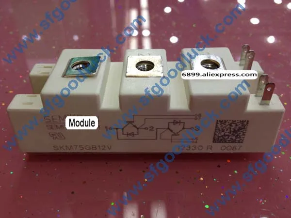 Фото SKM75GB12V транзистор igbt модуль N CH 1200 V 114A 7 контактный SEMITRANS 2 Вес: 160g Бесплатная