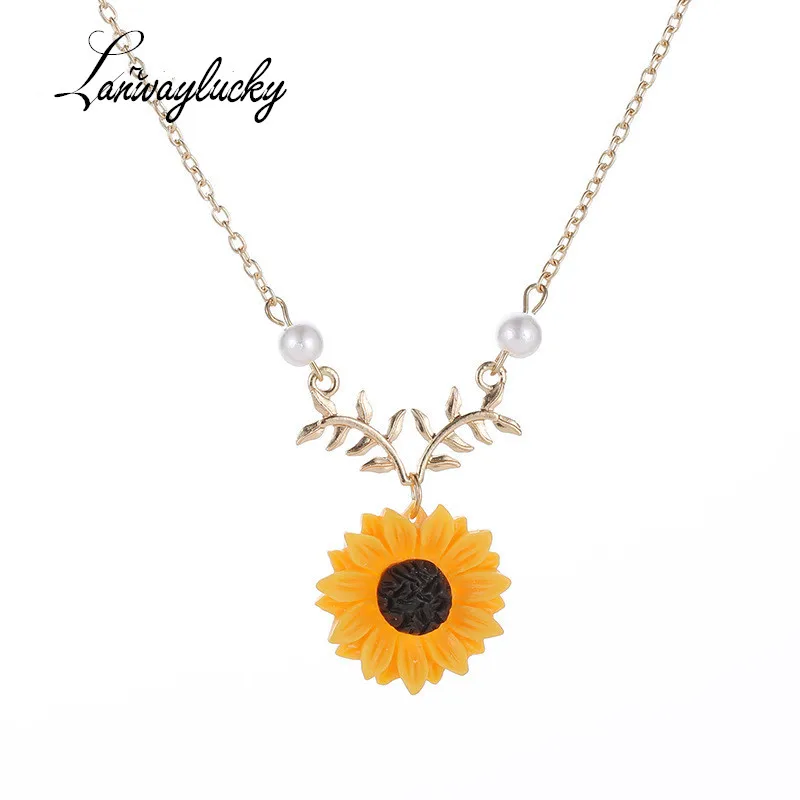Alloy Sunflower Pendent Necklace Women Costume Jewelry Charm Gifts Imitated Pearl Chain Necklace Gold Silver Generous Flower
Alloy Sunflower Pendent Necklace Women Costume Jewelry Charm Gifts Imitated Pearl Chain Necklace Gold Silver Generous Flower