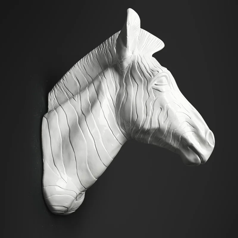 Home Decoration Accessories Furnishing Animal Spot Horse Pendant Wall Above The Mural Decorations Zebra head statue sculpture
Home Decoration Accessories Furnishing Animal Spot Horse Pendant Wall Above The Mural Decorations Zebra head statue sculpture