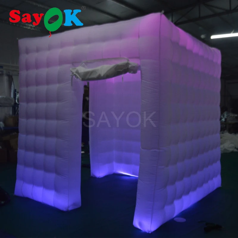 Stylish 2.5M/98.4 Inch Cube Inflatable Photo Booth Tent White with 2 Doors for Advertising Wedding Party
Stylish 2.5M/98.4 Inch Cube Inflatable Photo Booth Tent White with 2 Doors for Advertising Wedding Party