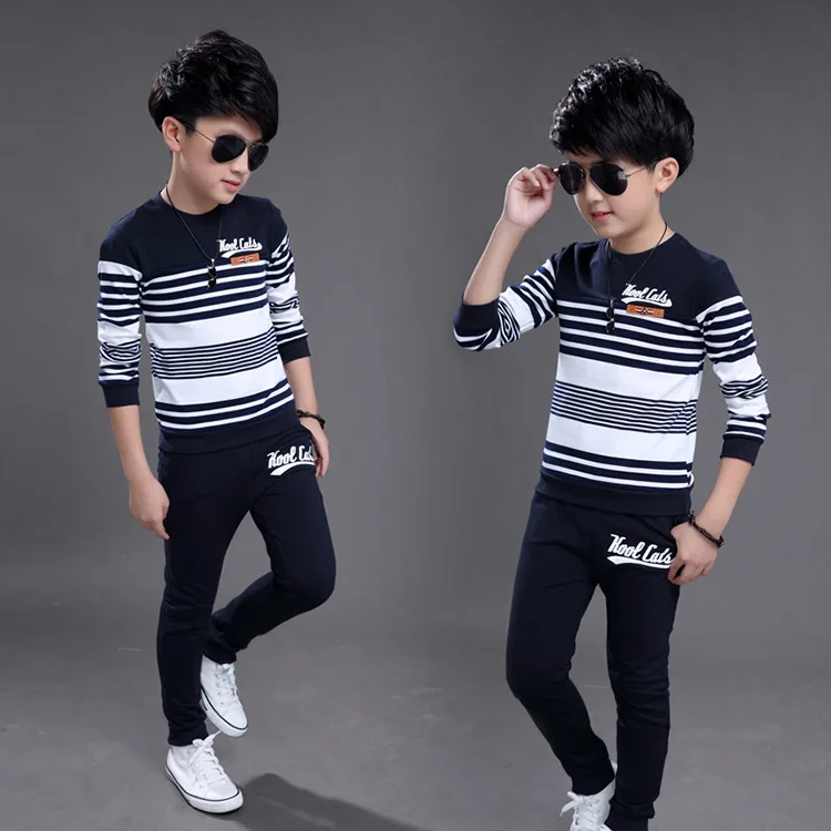 Children's Clothing 2018 Autumn New Cotton Korean Fashion Casual Children's Two-piece Children Boy Striped Suit
Children's Clothing 2018 Autumn New Cotton Korean Fashion Casual Children's Two-piece Children Boy Striped Suit