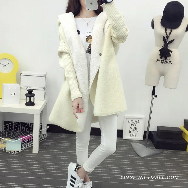Faux Fur Long Jacket Women Hooded Coat 2018 Winter Female Warm Patchwork Knitted Long Sleeve Autumn Cardigan Grey Outwear Femme
Faux Fur Long Jacket Women Hooded Coat 2018 Winter Female Warm Patchwork Knitted Long Sleeve Autumn Cardigan Grey Outwear Femme