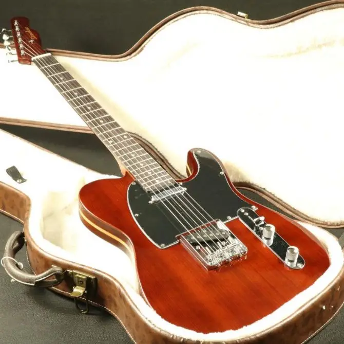 Quality mahogany body maple core in middle of body brown electric guitar free shipping
Quality mahogany body maple core in middle of body brown electric guitar free shipping