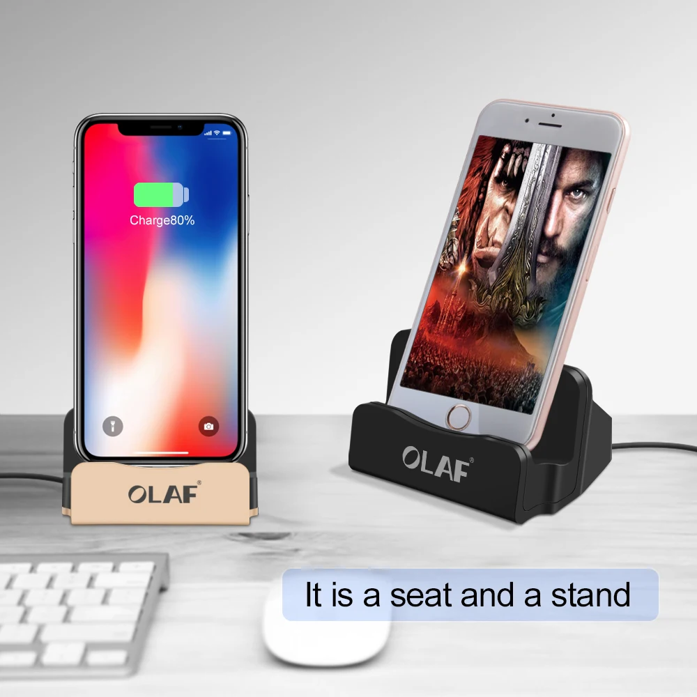 Олаф Зарядная база док станция для iphone X USB 3 1 синхронизируемая подставка Зарядное