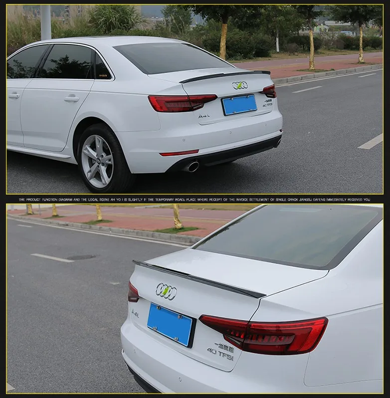 Спойлер для Audi A4 B9 2017 2018 высококачественные новые автомобильные Спойлеры из