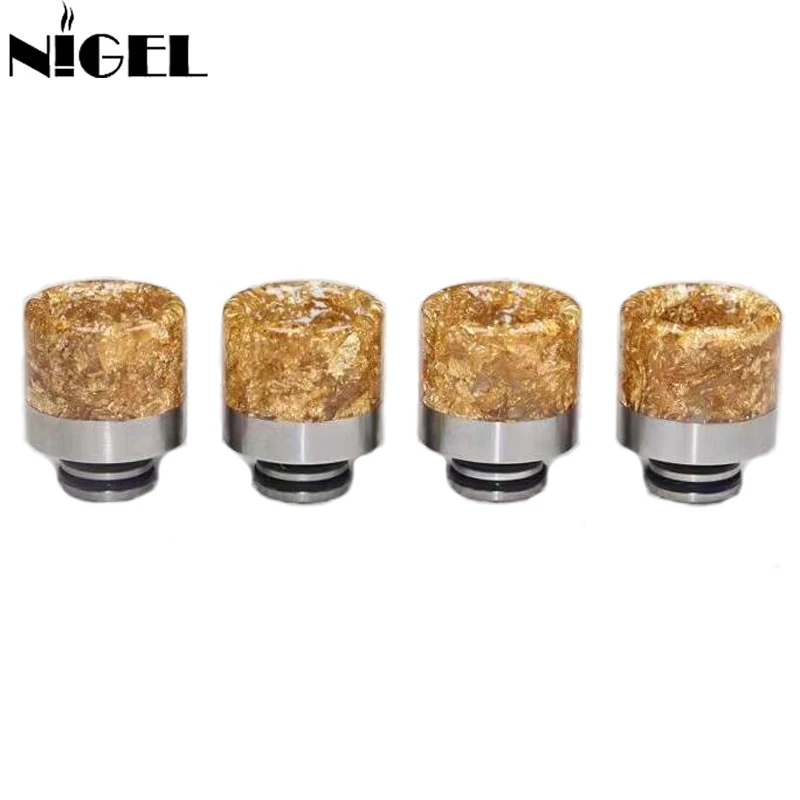 510 Resin Stainless Steel Drip Tip Gold Electronic Cigarette Mouthpiece For Vaporizer Atomizer E Cigs Accessories
510 Resin Stainless Steel Drip Tip Gold Electronic Cigarette Mouthpiece For Vaporizer Atomizer E Cigs Accessories