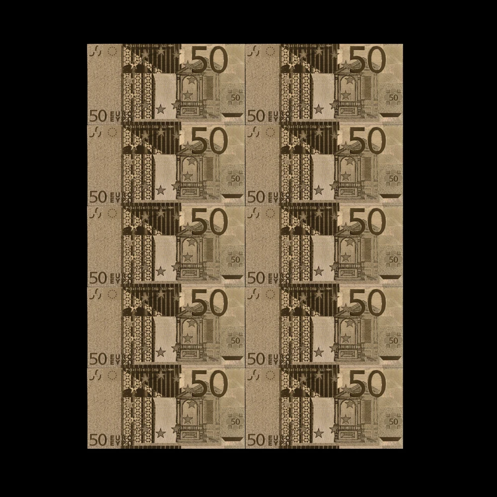 10pcs Gift Euro Banknote 50 Euro Gold Coin Banknote 24k Gold Plated Banknotes Home Decoration Commemorative Coin
10pcs Gift Euro Banknote 50 Euro Gold Coin Banknote 24k Gold Plated Banknotes Home Decoration Commemorative Coin
