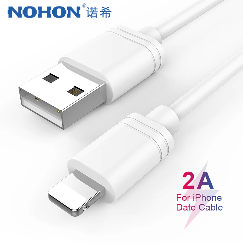 NOHON TPE USB кабель для зарядки и передачи данных освещение iPhone X XS MAX XR 8 7 6 6S 5 5S Plus