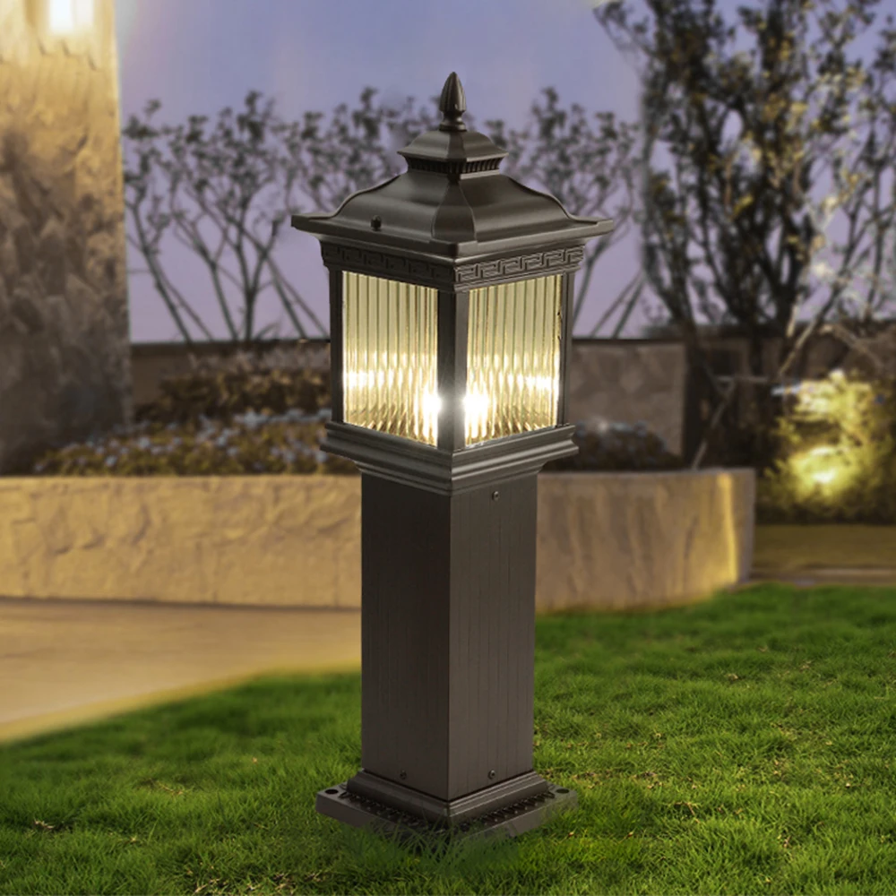 Lantern Garden Post Lamp Waterproof Glass Outdoor E27 Lawn Light Black Aluminum Landscape Lights for Yard Street Outside Path
Lantern Garden Post Lamp Waterproof Glass Outdoor E27 Lawn Light Black Aluminum Landscape Lights for Yard Street Outside Path