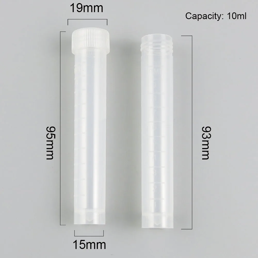 10ml Plastic clear Test Tubes Vials Sample Container Powder Craft Screw Cap Bottles for Office School Chemistry Supplies 200pcs
10ml Plastic clear Test Tubes Vials Sample Container Powder Craft Screw Cap Bottles for Office School Chemistry Supplies 200pcs