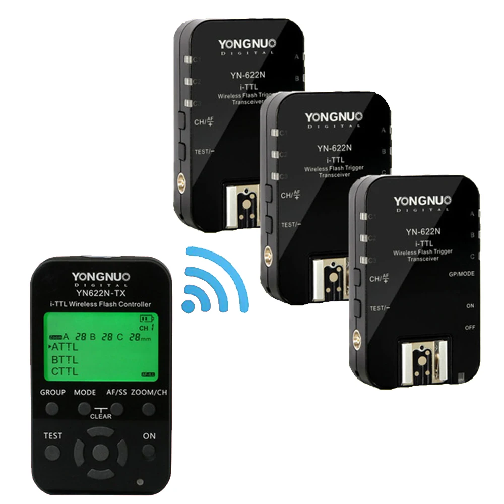 Yongnuo i-TTL Wireless Flash Trigger Transceiver YN622N II + Transmitter Controller YN622N-TX for Nikon YN568EX YN685
Yongnuo i-TTL Wireless Flash Trigger Transceiver YN622N II + Transmitter Controller YN622N-TX for Nikon YN568EX YN685