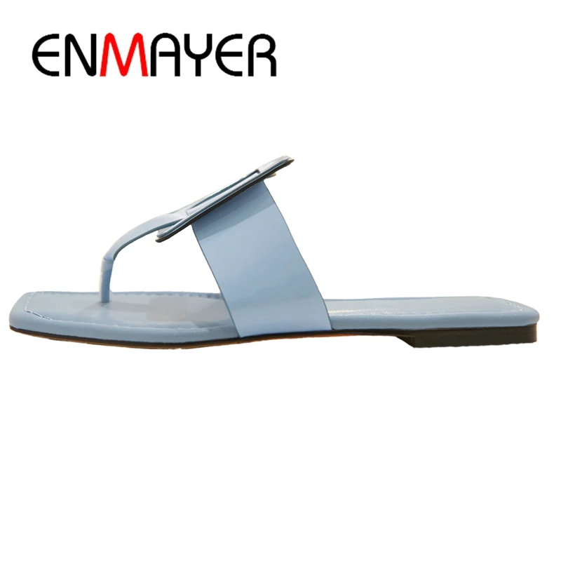ENMAYER 2019 New Arrival Genuine Leather Women Fashion Slippers Solid Summer Outside Womens Shoes Size 34-40 LY2374
ENMAYER 2019 New Arrival Genuine Leather Women Fashion Slippers Solid Summer Outside Womens Shoes Size 34-40 LY2374