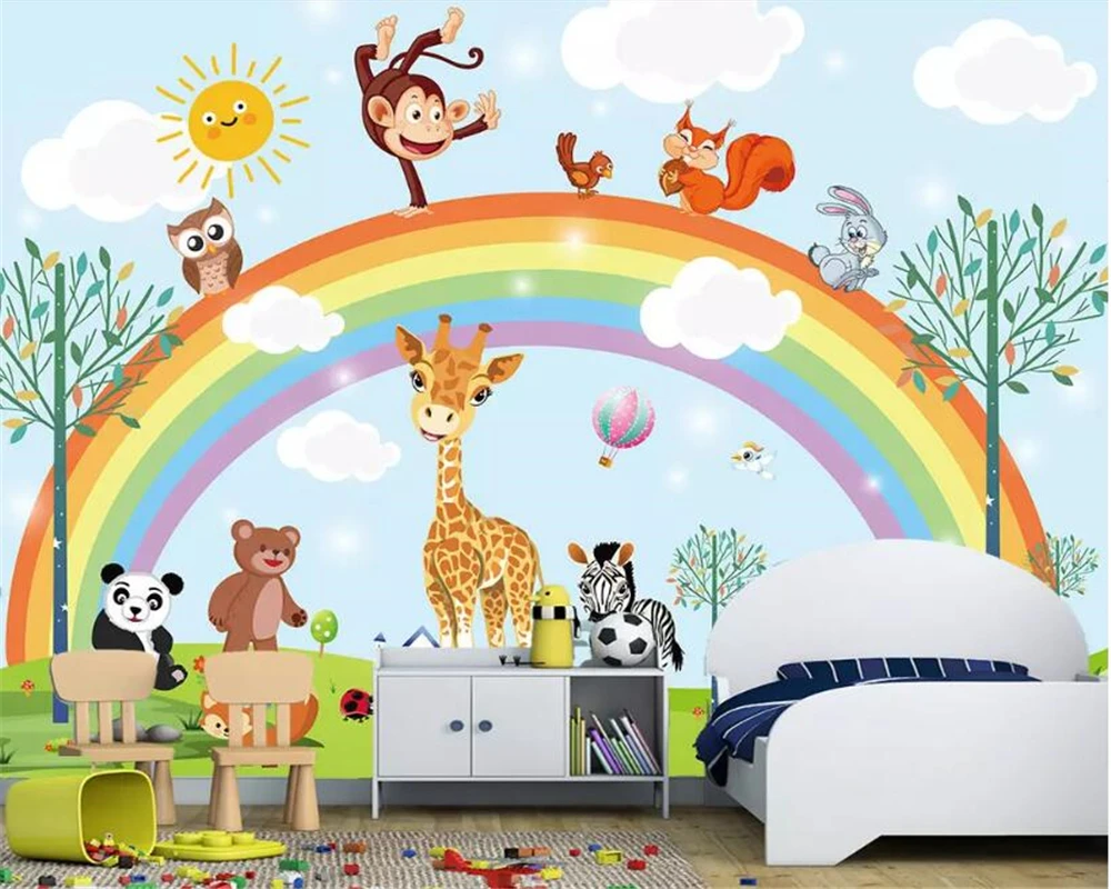 beibehang custom made photo wallpaper Kindergarten cartoon giraffe animal rainbow kid room background wall 3d wallpaper behang
beibehang custom made photo wallpaper Kindergarten cartoon giraffe animal rainbow kid room background wall 3d wallpaper behang