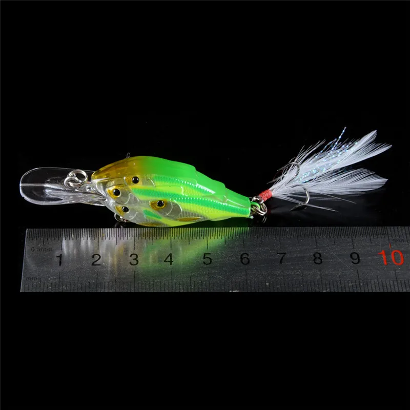 7cm 6.2g Fishing Lures Crank Baits Mini Crankbait 3D Fish Eye Artificial Lure Bait with Feather Lifelike Fake Lure 6# Hook
7cm 6.2g Fishing Lures Crank Baits Mini Crankbait 3D Fish Eye Artificial Lure Bait with Feather Lifelike Fake Lure 6# Hook