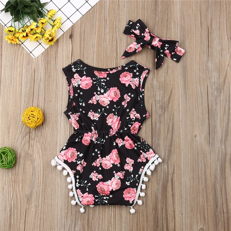 2019 Summer Newborn Baby Girls Toddler Kid Floral Printed Sleeveless Tassel Bodysuit Jumpsuit Sunsuit 2Pcs Outfit Set Clothes
2019 Summer Newborn Baby Girls Toddler Kid Floral Printed Sleeveless Tassel Bodysuit Jumpsuit Sunsuit 2Pcs Outfit Set Clothes