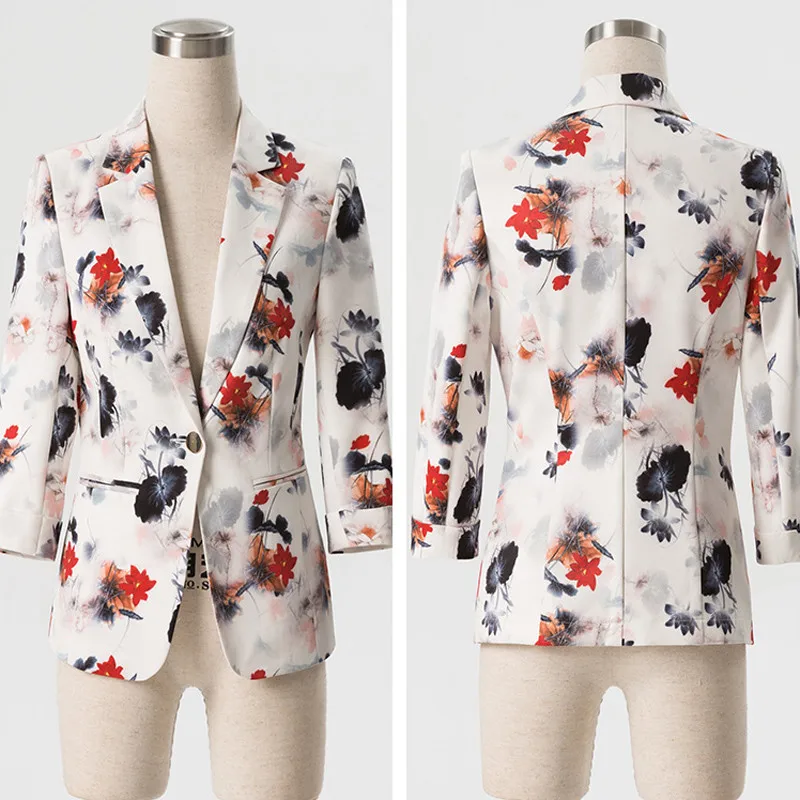 Fashion Print Blazer Woman Clothes Chiffon Jacket Female 2020 Plus Size Summer Outerwear Casual Suit Slim Ladies Blazers B099
Fashion Print Blazer Woman Clothes Chiffon Jacket Female 2020 Plus Size Summer Outerwear Casual Suit Slim Ladies Blazers B099
