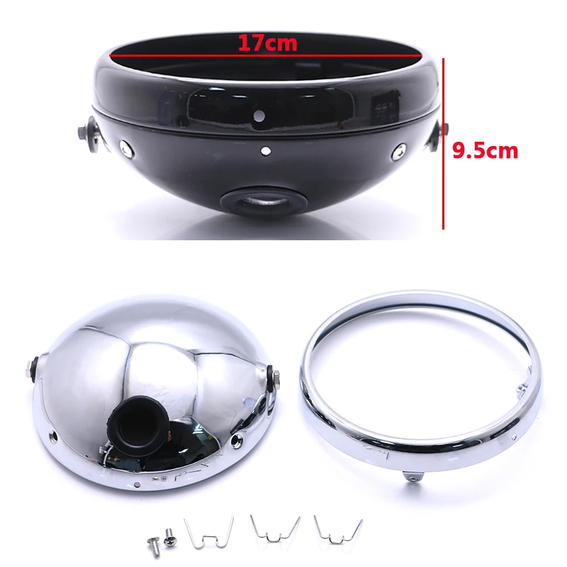 Motorcycle 7 Inch Light Lamp House Retro Black Chrome Motorbike Headlamp Housing Motor Scooter Vintage 7" Head Lamp Light Shell
Motorcycle 7 Inch Light Lamp House Retro Black Chrome Motorbike Headlamp Housing Motor Scooter Vintage 7" Head Lamp Light Shell