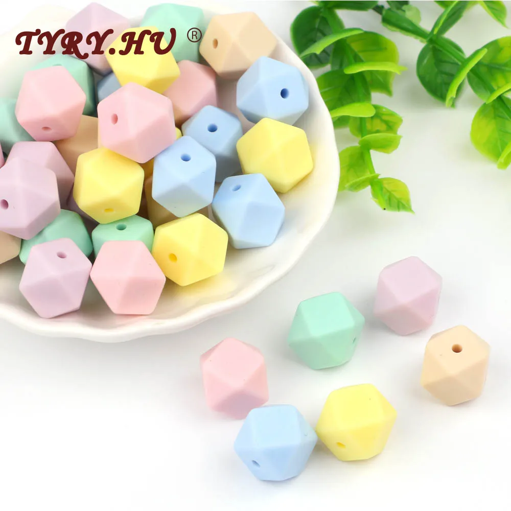 TYRY.HU 40Pcs 14mm Hexagon Silicone Beads Baby Teething Toy Food Grade Silicone Teether BPA Free Creative Colorful Loose Beads
TYRY.HU 40Pcs 14mm Hexagon Silicone Beads Baby Teething Toy Food Grade Silicone Teether BPA Free Creative Colorful Loose Beads