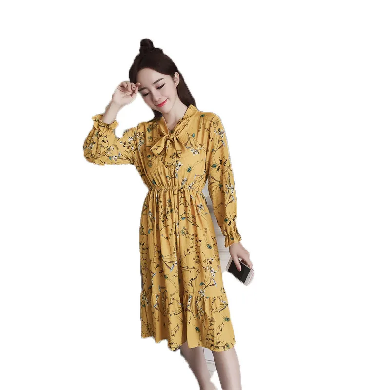 27 Colors 2019 spring new printing tie long ladies chiffon dress large size long sleeve elastic waist high quality women's dress
27 Colors 2019 spring new printing tie long ladies chiffon dress large size long sleeve elastic waist high quality women's dress