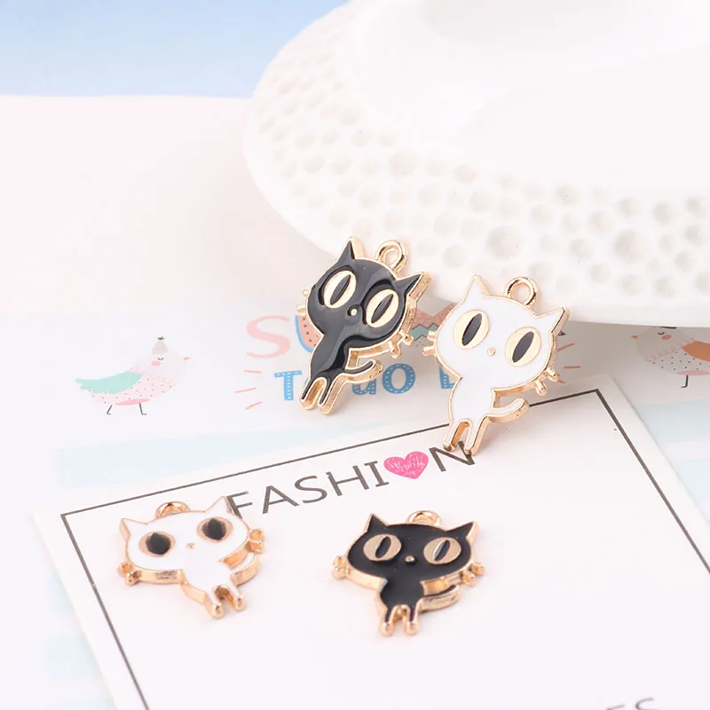 10pcs Cute Enamel Cat Charms Fashion Oil Drop Cats Alloy Animal Cartoon Pendants Hair Accessories DIY Jewelry Making Craft FX021
10pcs Cute Enamel Cat Charms Fashion Oil Drop Cats Alloy Animal Cartoon Pendants Hair Accessories DIY Jewelry Making Craft FX021