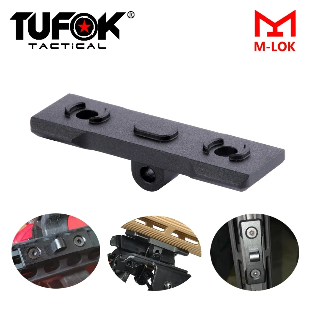 

TuFok M-Lok Tactical AR15 Bipod Adapter Harris Style Bipod Mount Picatinny Weaver Rail Mount Fit Mlok Handguard Hunting Aluminum