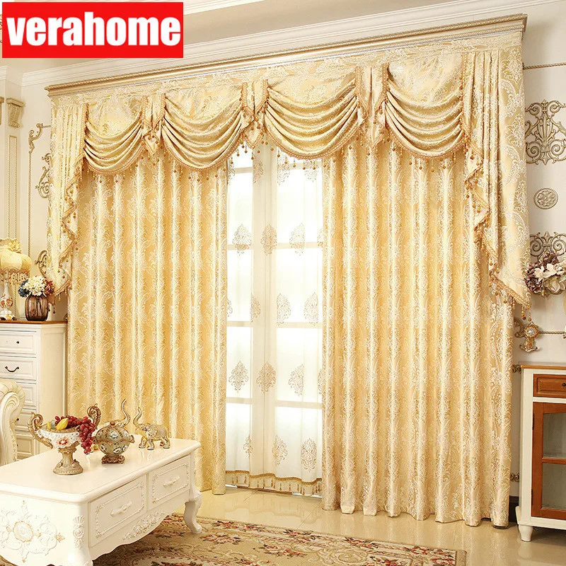 European Luxury Blackout Gold windows treatment curtains for living room bedroom flower tulle valance
European Luxury Blackout Gold windows treatment curtains for living room bedroom flower tulle valance