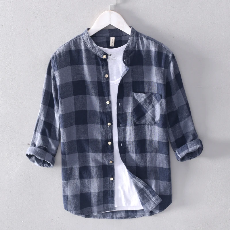 Suehaiwe's brand Italy style three quarter sleeve linen shirts men plaid casual shirt mens fashion shirt male tops camiseta
Suehaiwe's brand Italy style three quarter sleeve linen shirts men plaid casual shirt mens fashion shirt male tops camiseta