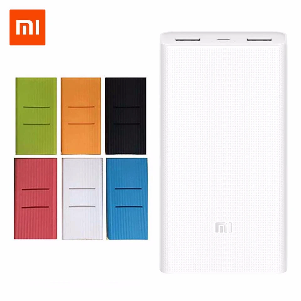 Оригинал Xiaomi power Bank 20000 mAh 2C Внешняя батарея Портативная зарядка Dual USB QC3.0Mi зарядное