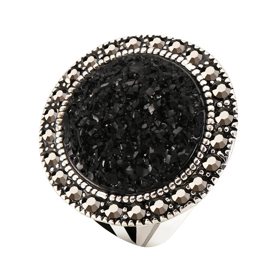2018 New Fashion Punk Black Gem Silver Plated Rhinestone Unisex Ring Wholesale
2018 New Fashion Punk Black Gem Silver Plated Rhinestone Unisex Ring Wholesale