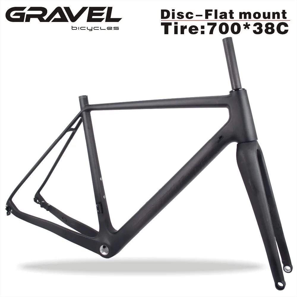 

2023 MIRACLE 700*38C bicicleta Carbon Bike Frame 49/52/54/56/58cm Carbon Gravel Di2 Bicycle Cyclocross Frameset GR029