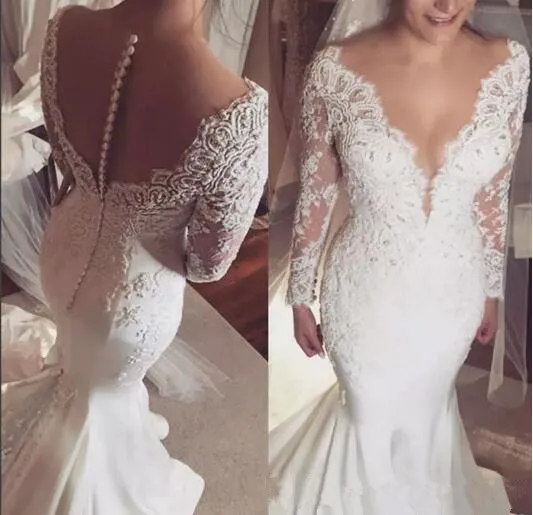 Mermaid V-neck Wedding Dresses 2021 New Design Long Sleeve vestido de noiva princesa luxury Dubai Bridal Gowns Arabic
Mermaid V-neck Wedding Dresses 2021 New Design Long Sleeve vestido de noiva princesa luxury Dubai Bridal Gowns Arabic