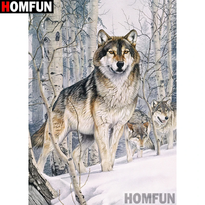HOMFUN Full Square/Round Drill 5D DIY Diamond Painting "Animal wolf" 3D Diamond Embroidery Cross Stitch Home Decor A18904
HOMFUN Full Square/Round Drill 5D DIY Diamond Painting "Animal wolf" 3D Diamond Embroidery Cross Stitch Home Decor A18904