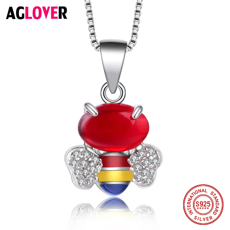 925 Sterling Silver Cute Bees Necklaces Pendants For Women High Quality Colorful Crystal Zircon Lady Sterling Silver Jewelry
925 Sterling Silver Cute Bees Necklaces Pendants For Women High Quality Colorful Crystal Zircon Lady Sterling Silver Jewelry