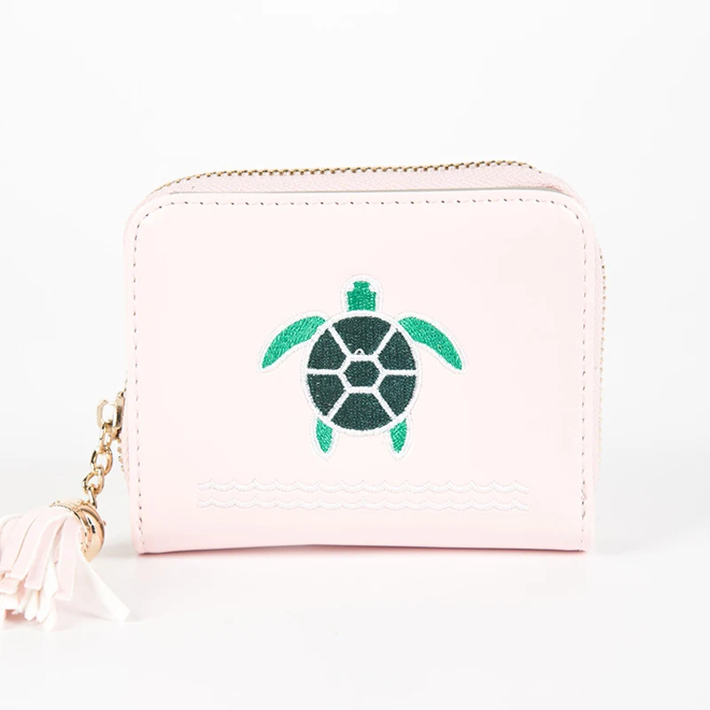 BONAMIE Brand Women Cute Leather Wallet Girl Cartoon Embroidery Purse Lady Crad Holder Tortoise Animal Pattern Short Wallet
BONAMIE Brand Women Cute Leather Wallet Girl Cartoon Embroidery Purse Lady Crad Holder Tortoise Animal Pattern Short Wallet