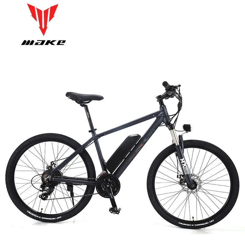 Make горный электрический велосипед алюминиевая рама 24 скоростb Shimano дисковые тормоза 27.5"