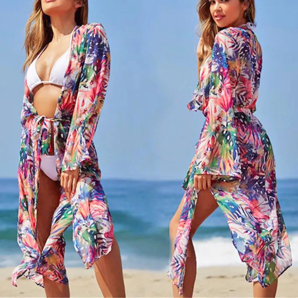 Women Chiffon Tops Kimono Cardigan Floral Printed Long Sleeve Blouse Summer Beach Cover Up Long Tops Boho Loose Shirts Blusas
Women Chiffon Tops Kimono Cardigan Floral Printed Long Sleeve Blouse Summer Beach Cover Up Long Tops Boho Loose Shirts Blusas
