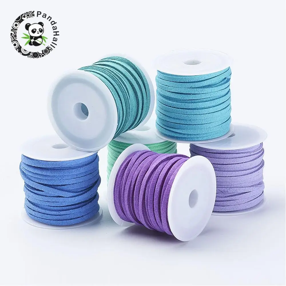Faux Suede Cord, Faux Suede Lace Sets, Mixed Color, 3x1.5mm; about 5m/roll, 6roll/bag
Faux Suede Cord, Faux Suede Lace Sets, Mixed Color, 3x1.5mm; about 5m/roll, 6roll/bag