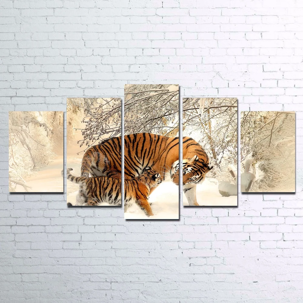 HD Printed 5 Piece Canvas Art Black Tiger Snow Tree Painting Wall Pictures for Living Room Wall Art Unframed
HD Printed 5 Piece Canvas Art Black Tiger Snow Tree Painting Wall Pictures for Living Room Wall Art Unframed