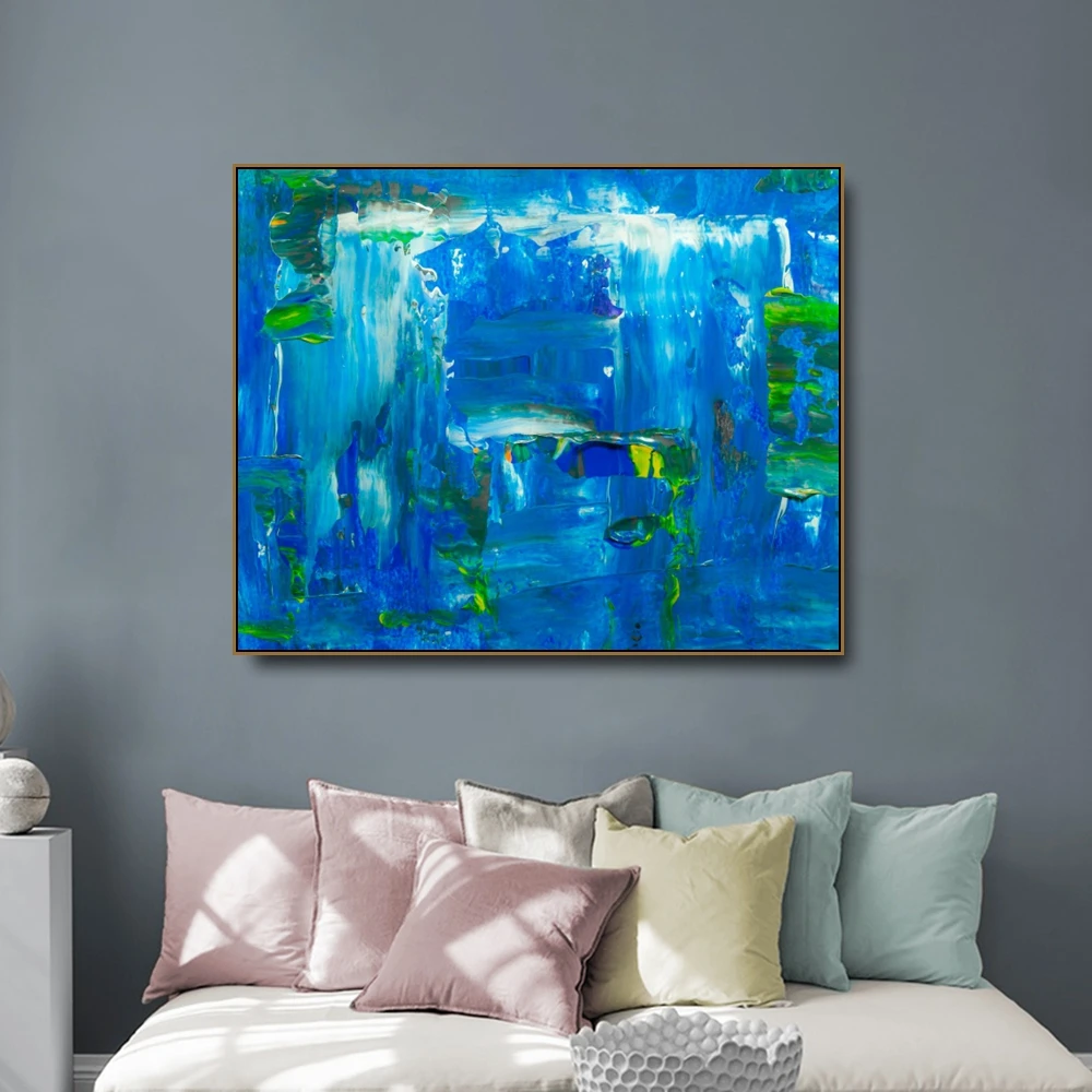Blue Abstract Waterfall Canvas Painting Calligraphy Posters Prints For Living Room Bedroom Wall Pictures Home Art Decoration
Blue Abstract Waterfall Canvas Painting Calligraphy Posters Prints For Living Room Bedroom Wall Pictures Home Art Decoration