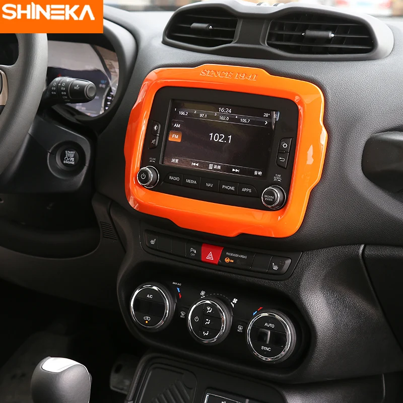 SHINEKA ABS 5'' Screen Center Console GPS Navigation Panel Decoration Cover Frame for Jeep Renegade 2015-2017 Car Accessories
SHINEKA ABS 5'' Screen Center Console GPS Navigation Panel Decoration Cover Frame for Jeep Renegade 2015-2017 Car Accessories