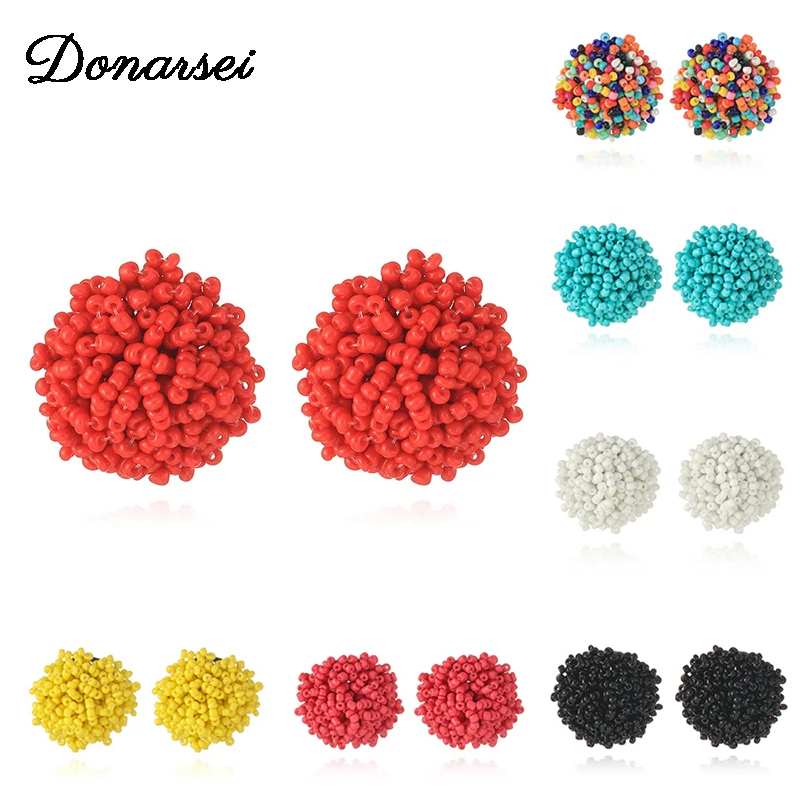 Donarsei 2019 New Fashion Handmade Colorful Ball Beaded Earrings For Women Bohemian Resin Stud Earrings Boho Jewelry
Donarsei 2019 New Fashion Handmade Colorful Ball Beaded Earrings For Women Bohemian Resin Stud Earrings Boho Jewelry