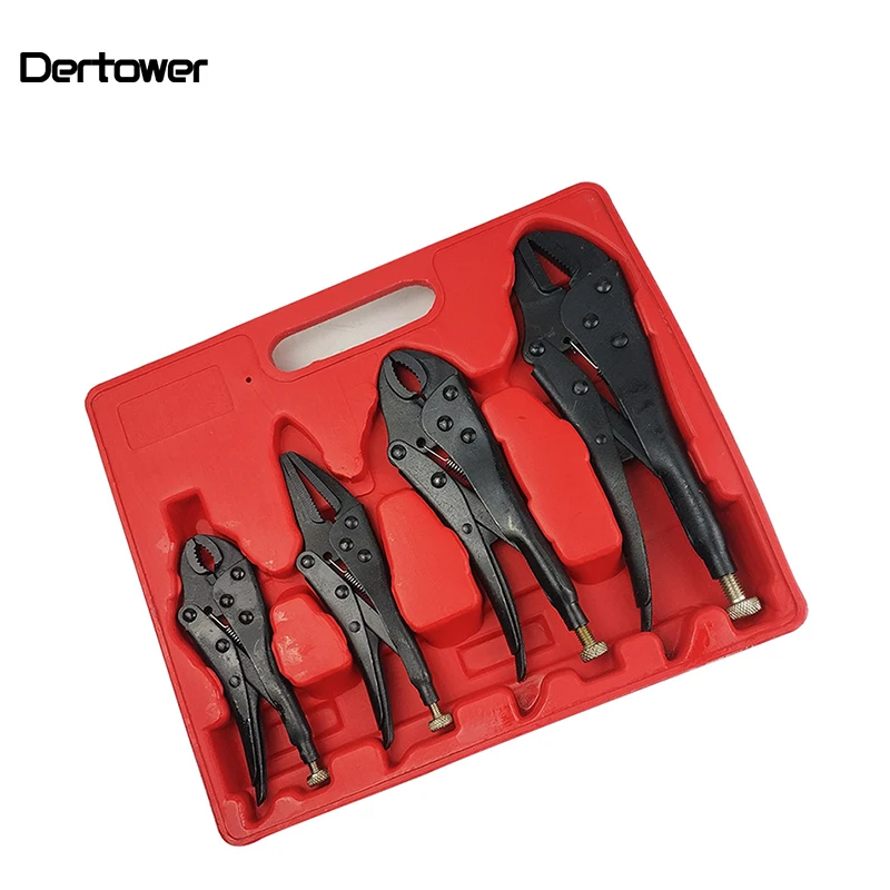 4Pcs Self Locking Power Grip Clamp Tool Multipurpose Useful Hand Vise Pliers Set Black Steel Home Jaw Durable
4Pcs Self Locking Power Grip Clamp Tool Multipurpose Useful Hand Vise Pliers Set Black Steel Home Jaw Durable