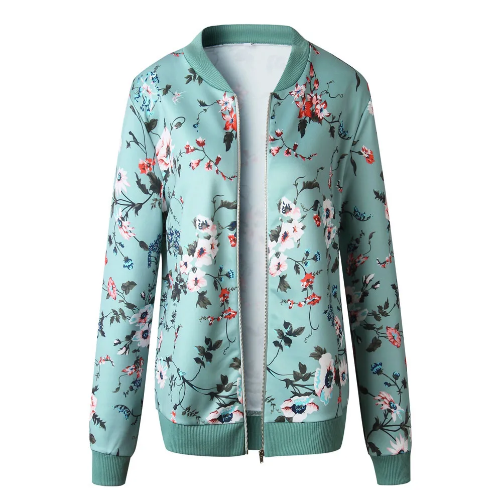 Womens Ladies Retro Floral Zipper Up Bomber Jacket Casual Coat Outwear winter women Casual jacket female coat veste femme A8
Womens Ladies Retro Floral Zipper Up Bomber Jacket Casual Coat Outwear winter women Casual jacket female coat veste femme A8