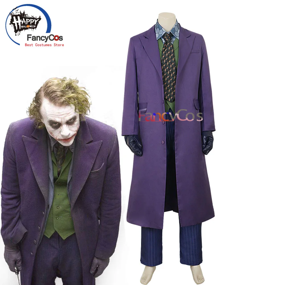 Костюм для Хэллоуина The Dark Knight Rise Joker фиолетовый маскарадный костюм взрослых