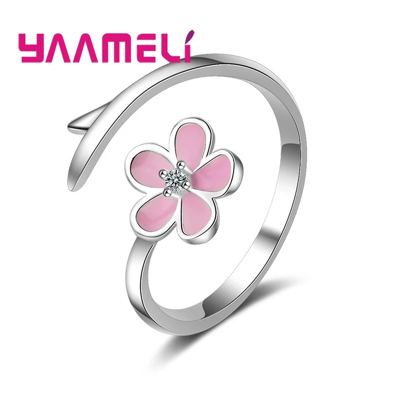 Hot Sale High Quality Pink Flower Setting Round CZ Stone 925 Sterling Silver Opening Ring Woman Girls Best Banquet Accessories
Hot Sale High Quality Pink Flower Setting Round CZ Stone 925 Sterling Silver Opening Ring Woman Girls Best Banquet Accessories