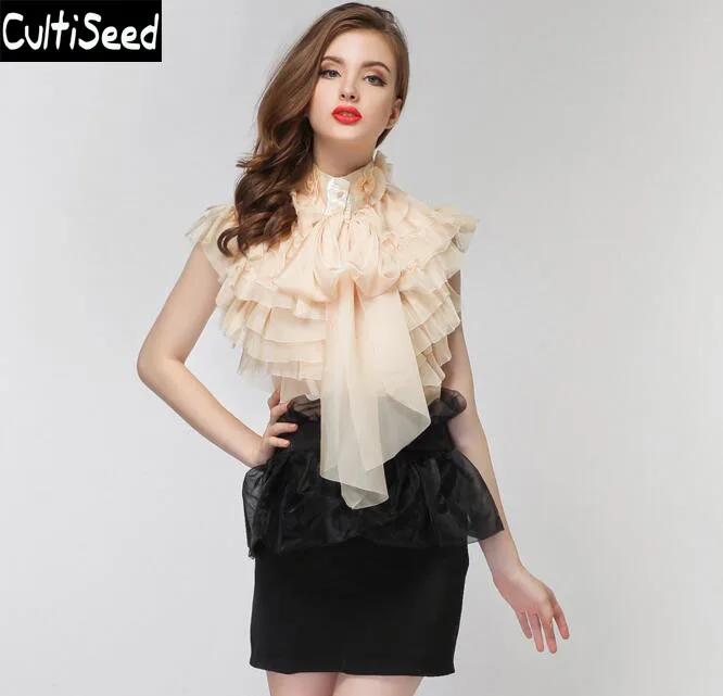 2020 Summer Newest Sexy Palace Turtleneck Perspective Elegant Office Work Ruffles Bow Sleeveless Chiffon Shirts Blouses Tops
2020 Summer Newest Sexy Palace Turtleneck Perspective Elegant Office Work Ruffles Bow Sleeveless Chiffon Shirts Blouses Tops