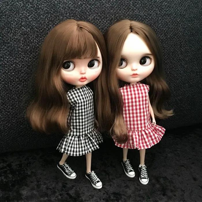 Модное платье для куклы Blyth, платье с оборкой в клетку для куклы pullip ob24, Azone, Blyth, Одежда для куклы 30 см 1/6, аксессуары для куклы Барби
Модное платье для куклы Blyth, платье с оборкой в клетку для куклы pullip ob24, Azone, Blyth, Одежда для куклы 30 см 1/6, аксессуары для куклы Барби