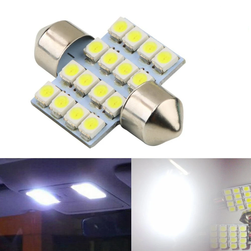 Светодиодные лампы для автомобиля 3528 1210 31 36 39 41 мм 16 SMD 10 шт. | Автомобили и