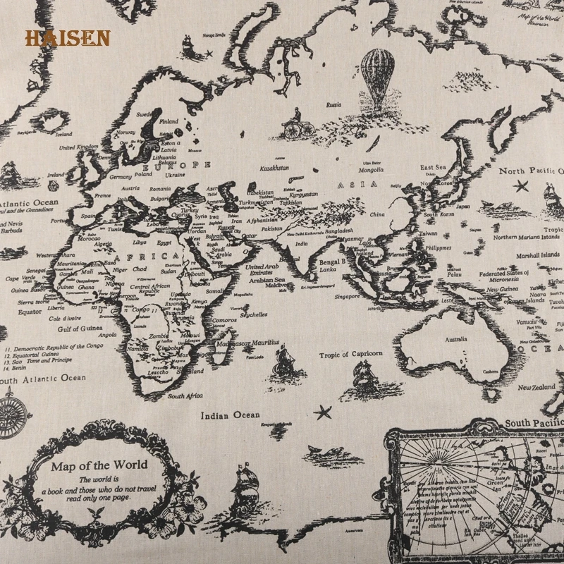 Haisen World Map Printed Cotton Linen Fabric For Quilting/DIY Sewing/Sofa Table Cloth/Furniture Cover Tissue/Cushion Material
Haisen World Map Printed Cotton Linen Fabric For Quilting/DIY Sewing/Sofa Table Cloth/Furniture Cover Tissue/Cushion Material